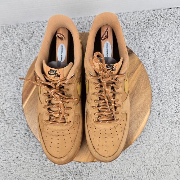 Nike Mens 13 Air Force 1 '07 Low Flax Wheat Casual Daily Sneaker CJ9179-200 - Picture 5 of 12